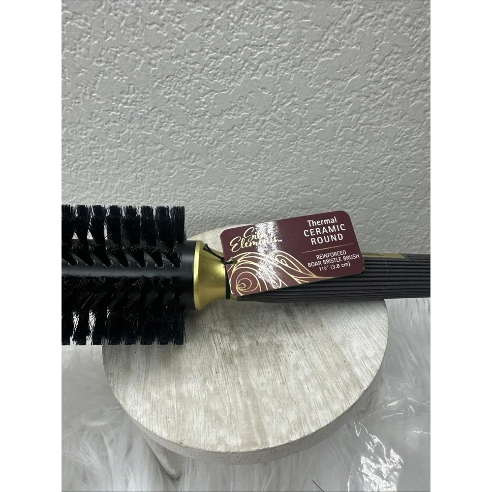 $9 🌙 Silk Elements Thermal Boar Ceramic Round Brush 1 1/2 Barrel NEW‎